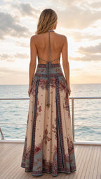 Back view showing open back design