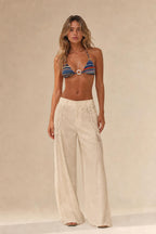 Women's Cutout Detail Wide Leg Trousers